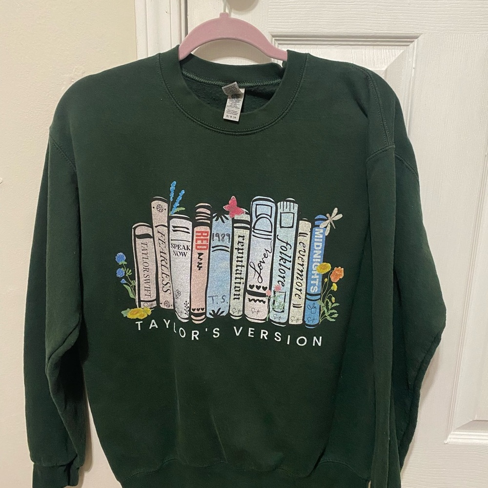 Green Taylor’s Version Sweatshirt with Book Design
